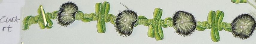 Flowerribbon with Pearls 15mm (15 yard), Black